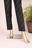 LST-01B-Black - Ready to Wear Embossed Cotton Printed Trouser