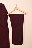 STP-206A-Maroon - 2Pc Ready to Wear Spray Contoured Co-Ord Set