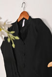 STP-211A-Black - 2Pc Ready to Wear Cotton Silk Solid Dress