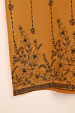 3SP-20A-Mustard - 3PC COTTON EMBROIDERED Dress With Chiffon Embroidered Dupatta
