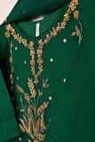RTW-238-Green - 3Pc Ready to Wear Embroidered Premium Adda Work Organza Dress