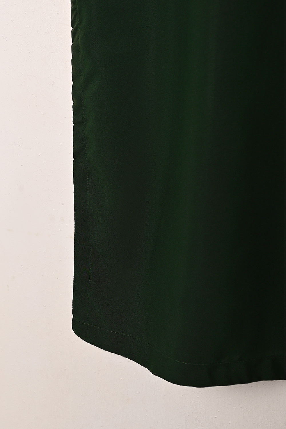 STP-234D-Bottle Green - 2Pc Ready to Wear Malai Solid Dress