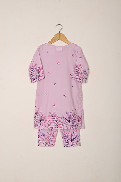 TKF-280-Purple - Kids 2Pc Digital Cotton Co-Ord Set