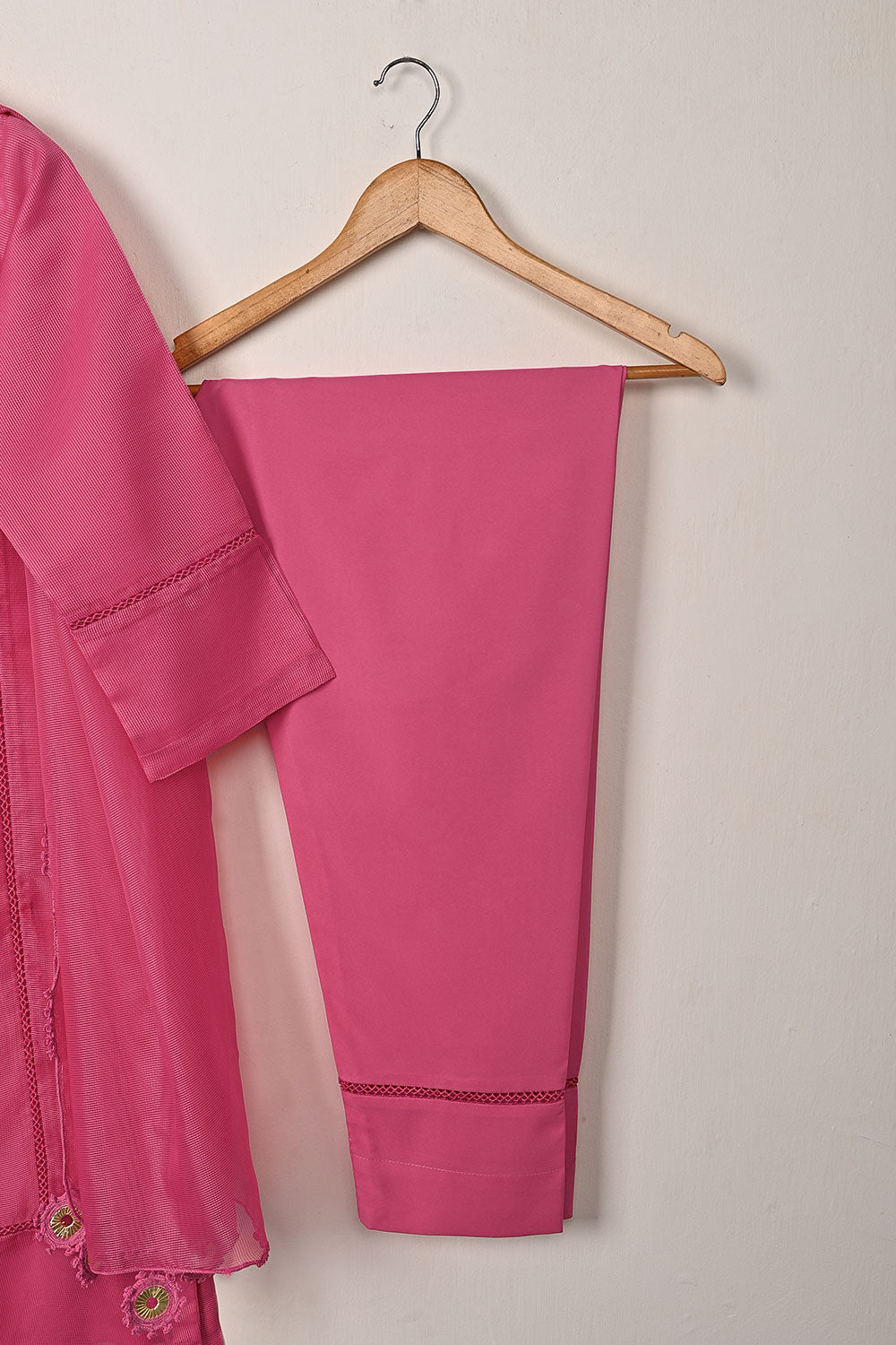 RTW-303-Pink -  3Pc Ready to Wear Javeria Net Dress