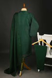RTW-116-Green - 3Pc Stitched Organza Dress