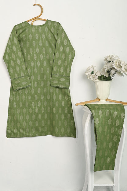 CPTP-10A-Green - 2Pc Ready to Wear Cotton Printed Co-Ord Dress