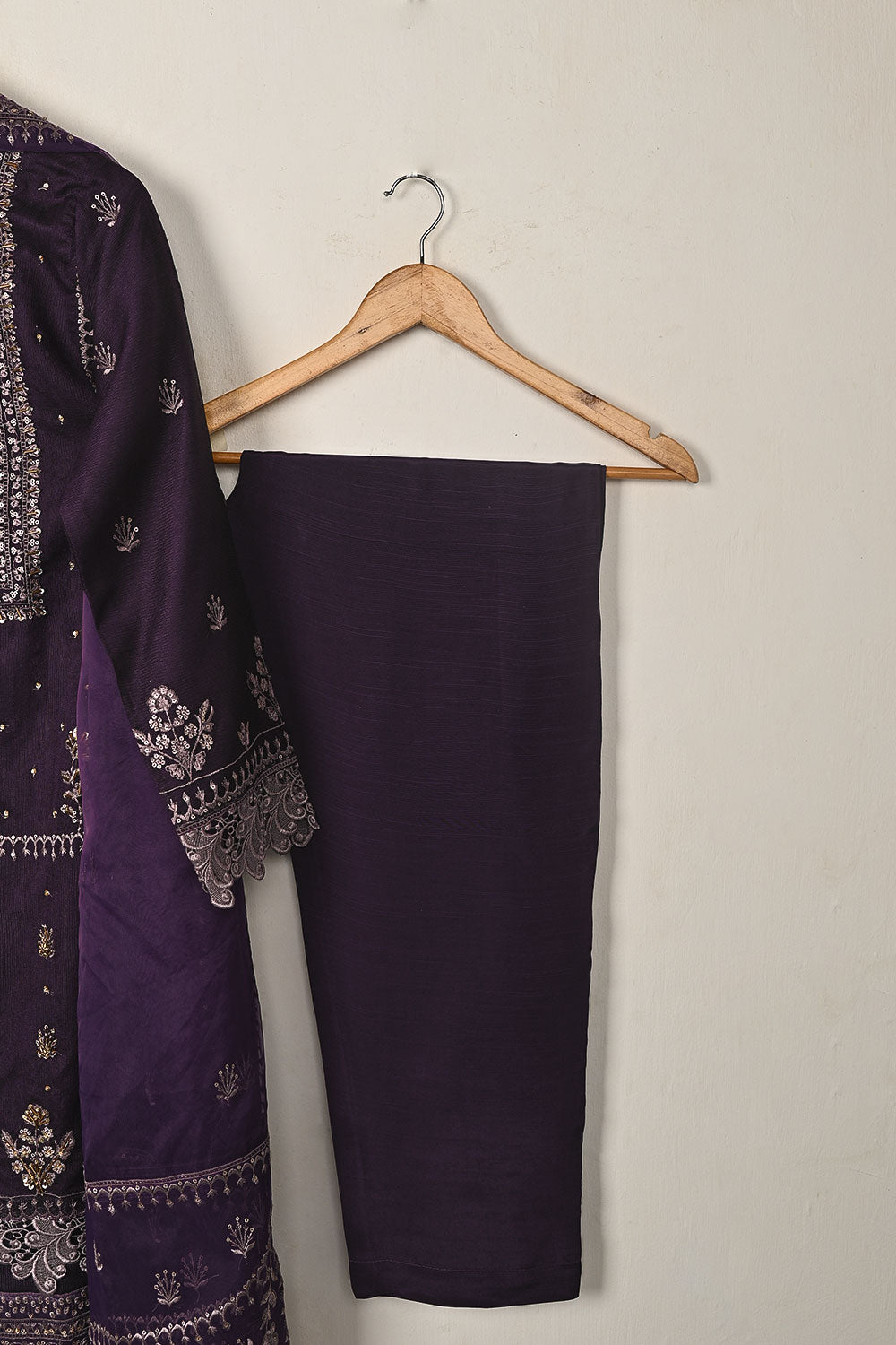 RTW-328 - 3Pc Ready to Wear Premium Khaddi Net Dress