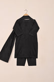 TKF-226-Black - Kids 3Pc Ready to Wear Khaddi Dress