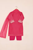 TKF-178-Royal Fuchsia - Kids 3Pc Javeria Net Embroidered Formal Dress