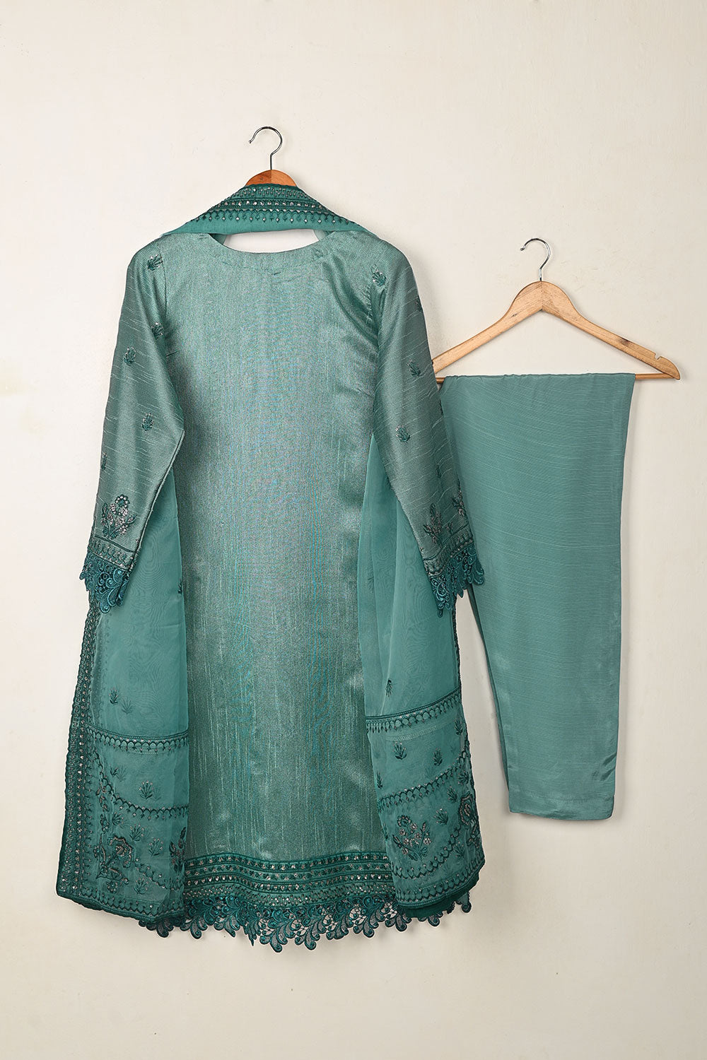 RTW-323 - 3Pc Ready to Wear Premium Khaddi Net Dress