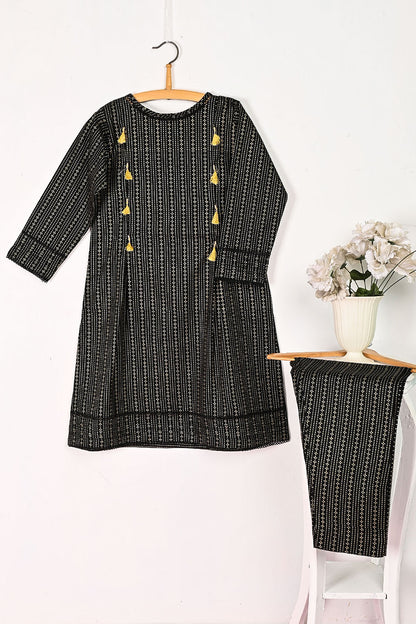 CPTP-6A-Black - 2Pc Ready to Wear Cotton Printed Co-Ord Dress