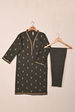 STP-194D-Mouse Gray - 2PC READY TO WEAR  EMBROIDERED COTTON DRESS