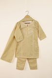TKF-121-SKIN - Kids 3Pc Embroidered Paper Cotton Dress