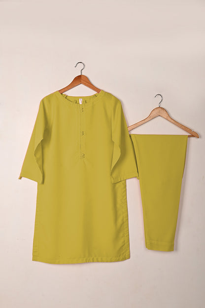 STP-234Q-Yellow - 2Pc Ready to Wear Malai Solid Dress