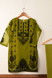 STP-181-MOSS - 2Pc Organza Embroidered Dress