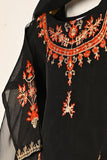 TKF-110-Black- Kids 3Pc Organza Embroidered Formal Dress