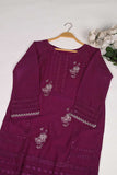 RTW-159-Magenta - 3Pc Stitched Chiffon Embroidered Dress