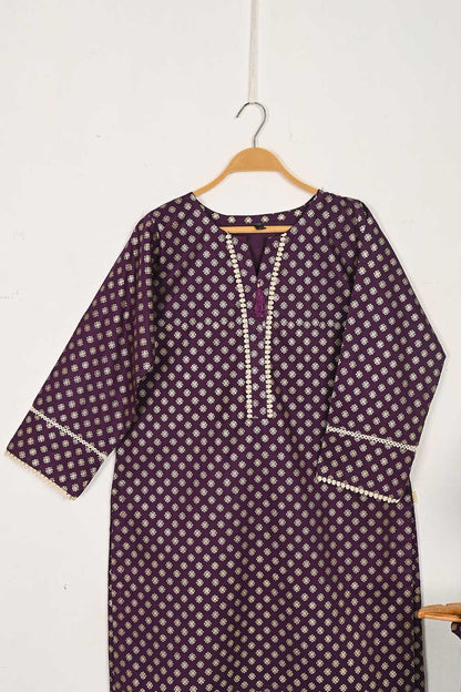 CPTP-13A-Purple - 2Pc Ready to Wear Cotton Printed Co-Ord Dress