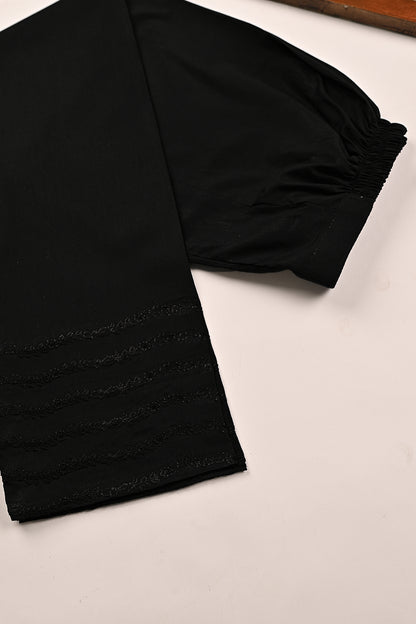 ET-01B-Black - Ready To Wear Embroidered Cambric Trouser