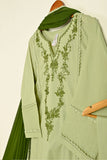 3SP-25A-Pista- 3PC COTTON EMBROIDERED DRESS
