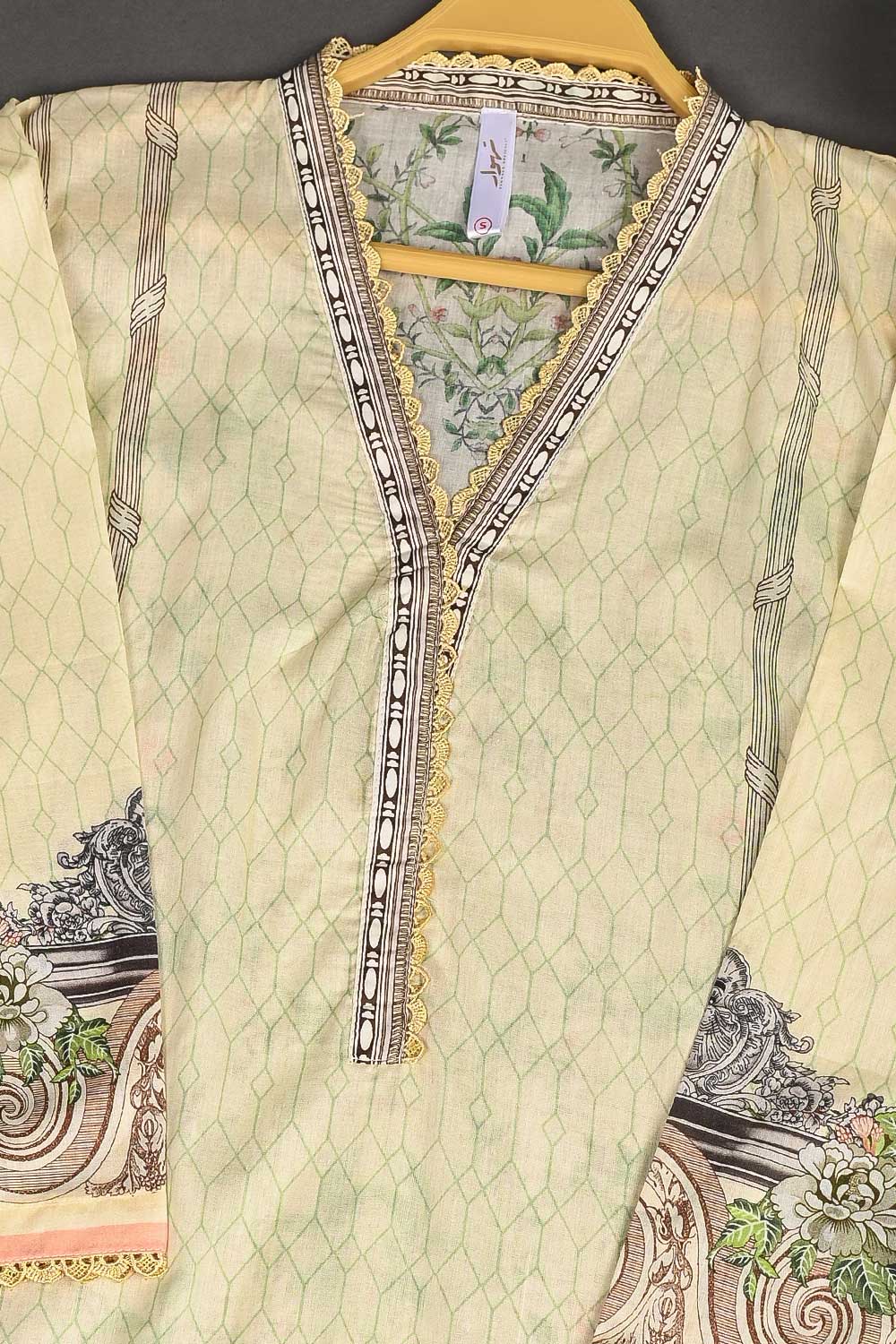 LT-003 - Three Piece Ready To Wear Digital Printed Lawn Dress With Digital Printed Swiss Voile Lawn Dupatta