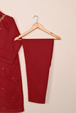 RTW-248-Red - 3Pc Ready to Wear Embroidered Premium Adda Work Organza Dress