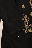 RTW-256-Black - 3Pc Ready to Wear Embroidered Premium Adda Work Organza Dress