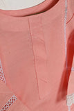TKF-70-Peach - Kids 3Pc Pc Cotton Dress With Cotton Trouser