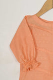 TKF-75-Orange - Kids 2Pc Pc Cotton Jacquard Dress Pc Cotton Jacquard Trouser
