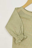 TKF-80-Khaki - Kids 2Pc Pc Cotton Jacquard Dress Pc Cotton Jacquard Trouser