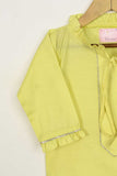 TKF-81-Yellow - Kids 3Pc Pc Cotton Dress Pc Cotton Trouser