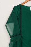 STP-145B-Green - 2Pc Organza Frock With Malai Trouser