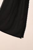 RTW-220-Black -  3Pc Ready to Wear Embroidered Chiffon Dress