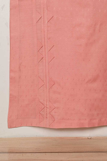 STP-159A-Peach - 2PC JACQUARD PAPER COTTON STITCHED