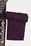 RTW-161-Purple - 3Pc Stitched Organza Embroidered Dress