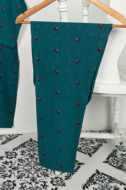 STP-143C-Turquoise - 2PC COTTON EMBROIDERED STITCHED