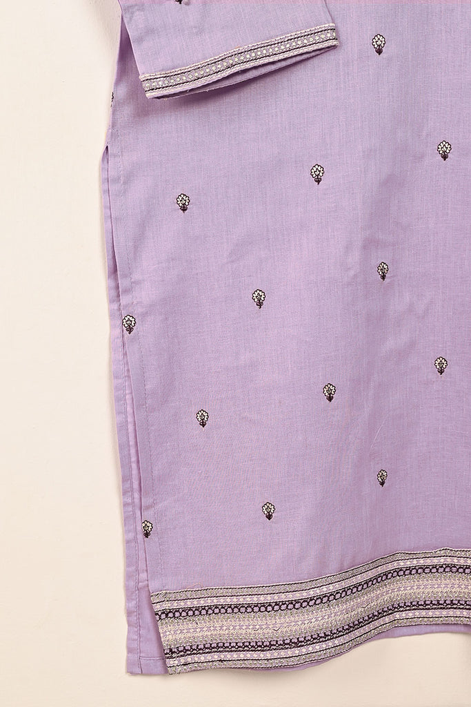 STP-185A-Purple - 2PC EMBROIDERED COTTON