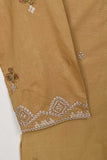 3SP-9A-Skin - 3PC COTTON EMBROIDERED Dress With Chiffon Embroidered Dupatta