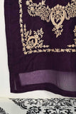 STP-142A-Purple - 2Pc Organza Embroidered With Malai Trouser