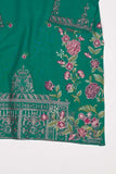 3SP-17A-Green - 3PC COTTON EMBROIDERED Dress With Chiffon Embroidered Dupatta