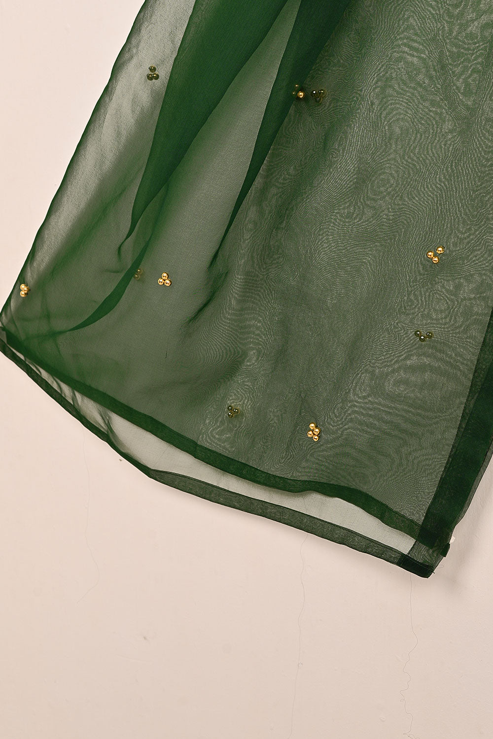 RTW-231-Green - 3Pc Ready to Wear Embroidered Premium Adda Work Organza Dress