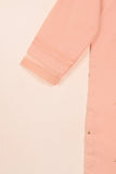 RTW-208-Peachy Pink - 3Pc Ready to Wear Embroidered Adda Work Organza Dress