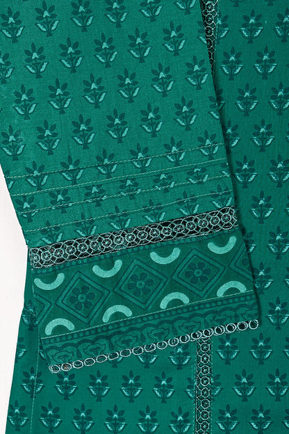 CPTP-4A-Turquoise - 2Pc Ready to Wear Cotton Printed Co-Ord Dress