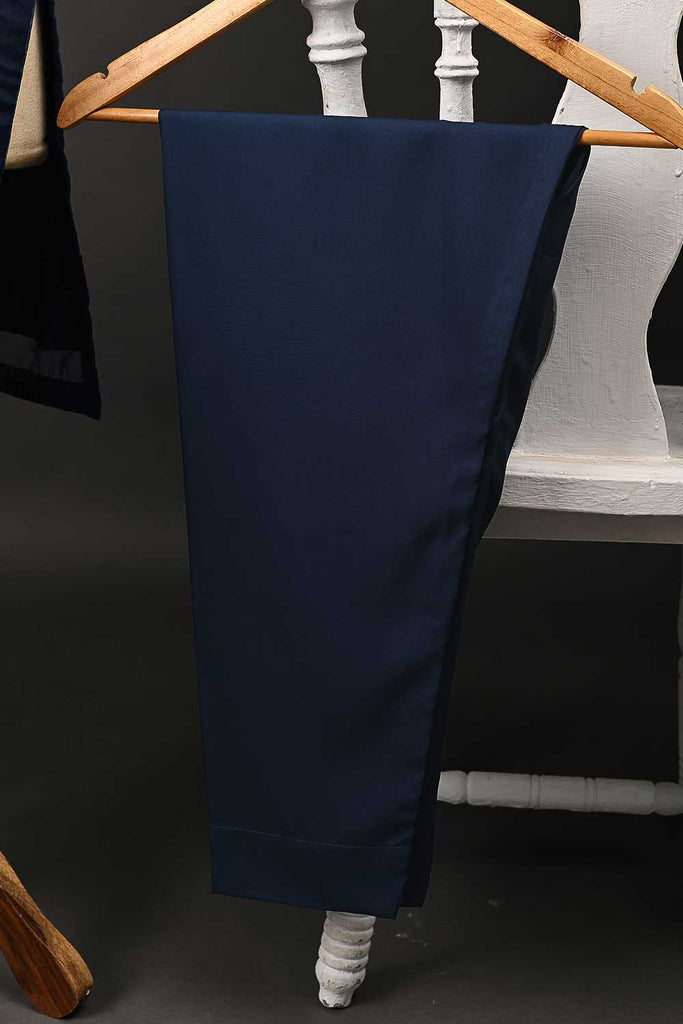 RTW-117-Blue - 3Pc Stitched Organza Dress