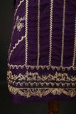 RTW-137-Purple - 3Pc Stitched Organza Dress
