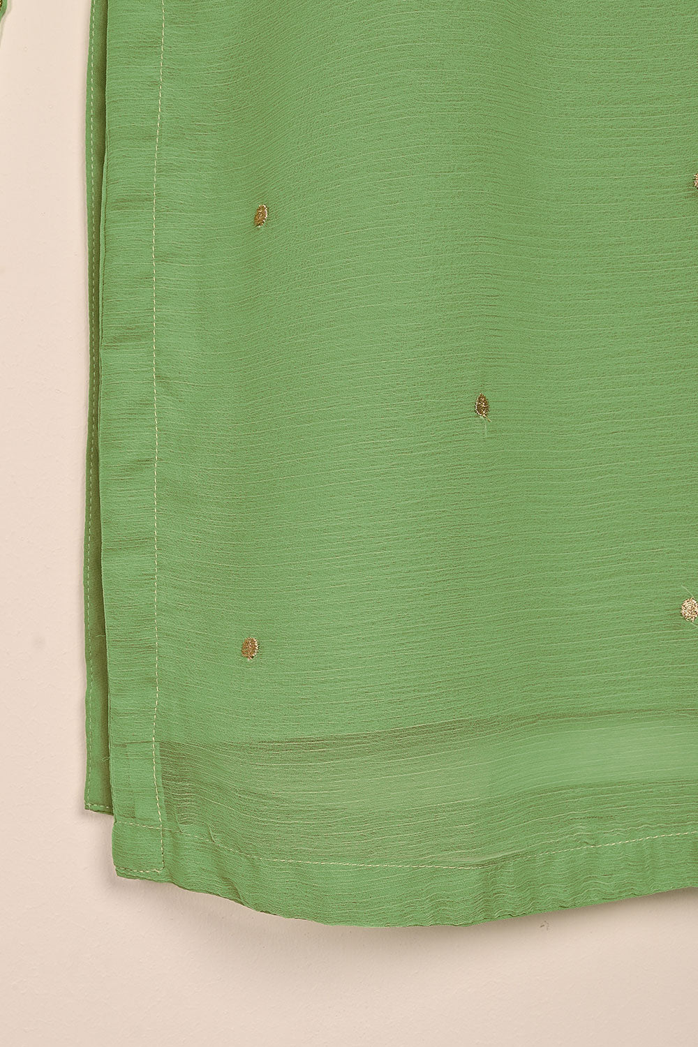 RTW-176-Pista - 3Pc Ready to Wear Embroidered Adda Work Chiffon Dress