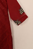 TKF-144-Red - Kids 3Pc Chiffon Embroidered Formal Dress