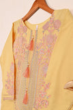 STP-196A-Yellow - 2Pc Ready to Wear 2Pc Javeria Net Embroidered  Dress