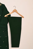 RTW-231-Green - 3Pc Ready to Wear Embroidered Premium Adda Work Organza Dress