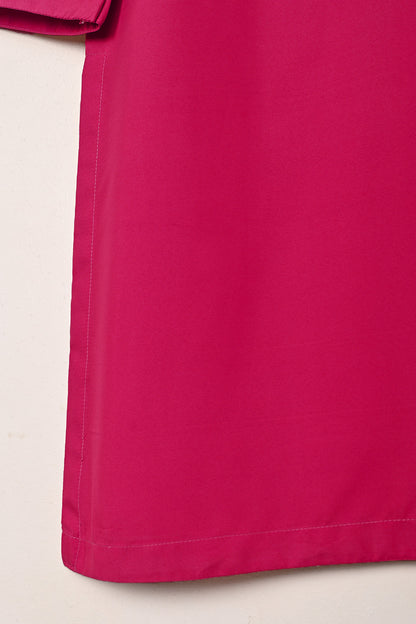 STP-225N- Fuchsia - 2Pc Ready to Wear Malai Solid Dress